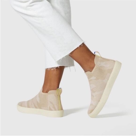 Rothy’s The Chelsea Sneaker Camo Tan Women’s Size 8.5 - Picture 1 of 10